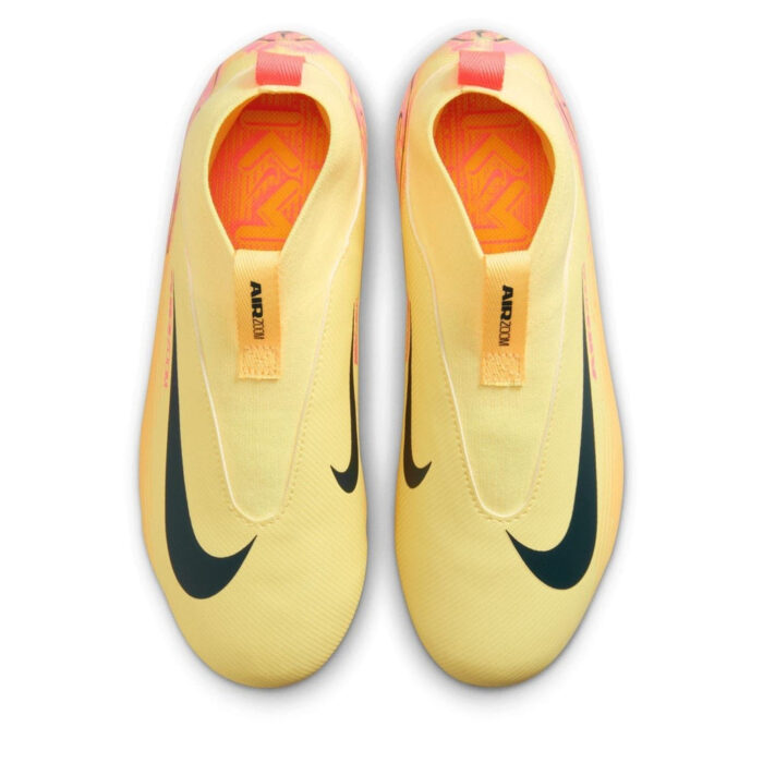 Nike Zoom Mercurial Superfly 10 Junior Firm Ground Football Boots – Orange/Navy – view 6