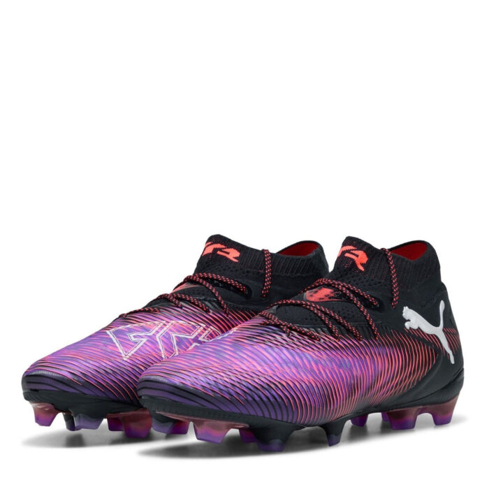 Puma Future 8 Firm Ground Football Boots – Black/Purple – view 7