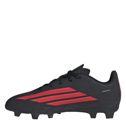 adidas F50 Messi Junior Firm Ground Football Boots – Black/Red – view 2