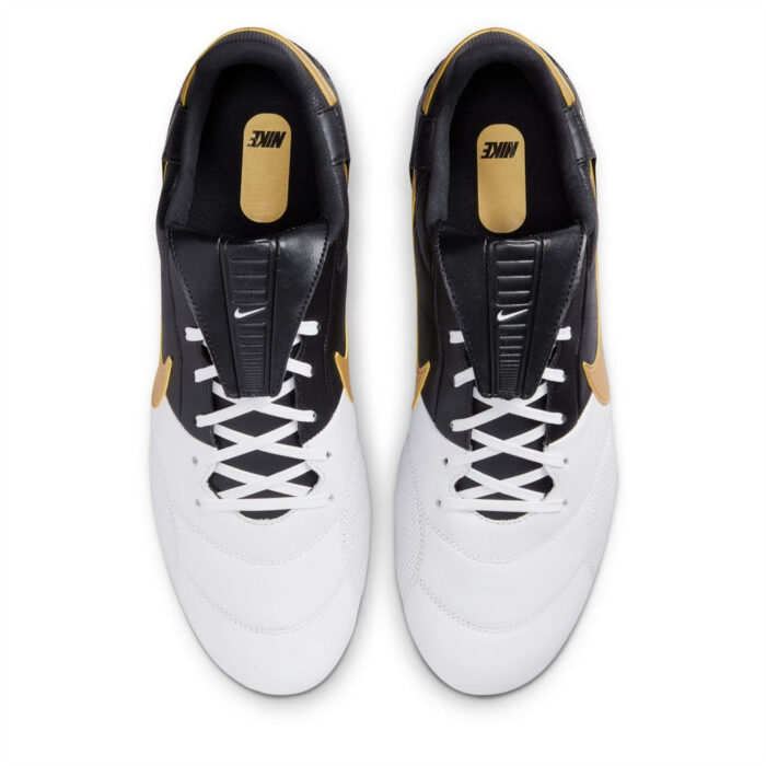 Nike Premier 3 Firm Ground Football Boots – White/Blk/Gold - Image 6