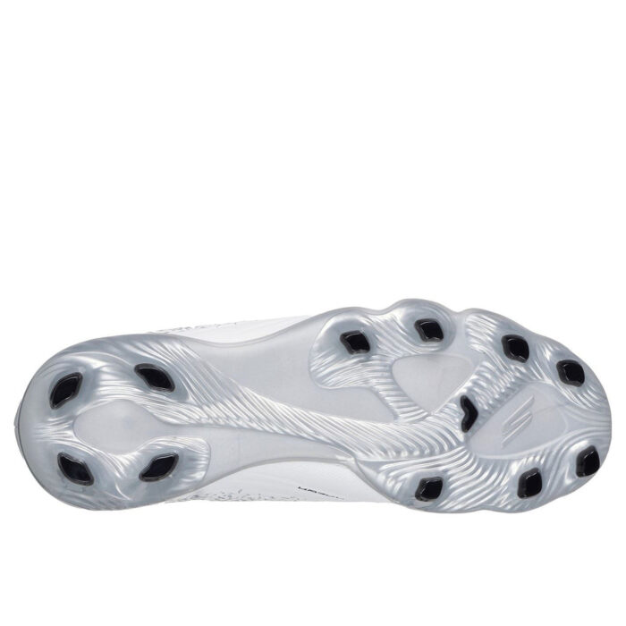 Skechers Razor Junior Firm Ground Football Boots – White/Silver – view 4