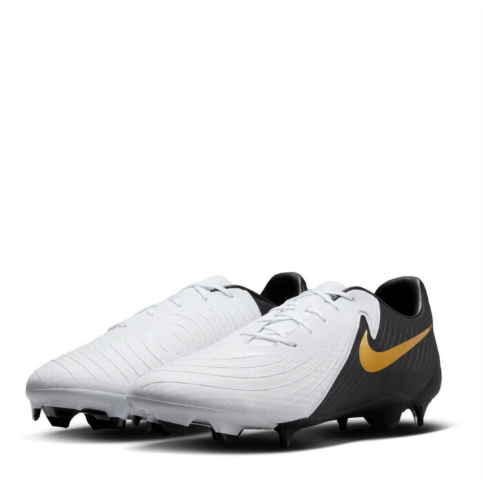 Nike Phantom Gx Ii Firm Ground Football Boots – White/Blk/Gold – view 4