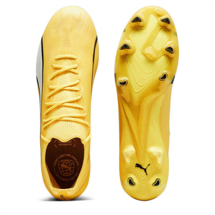 Puma Ultra Firm Ground Football Boots – Yellow/White - Image 3