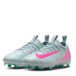 Nike Zoom Mercurial Vapor 16 Junior Firm Ground Football Boots – Grey/Pink – view 4
