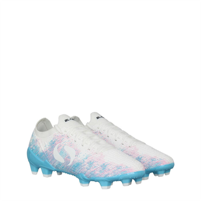 Sondico Blaze Junior Firm Ground Football Boots – White/Pink/Blue – view 4