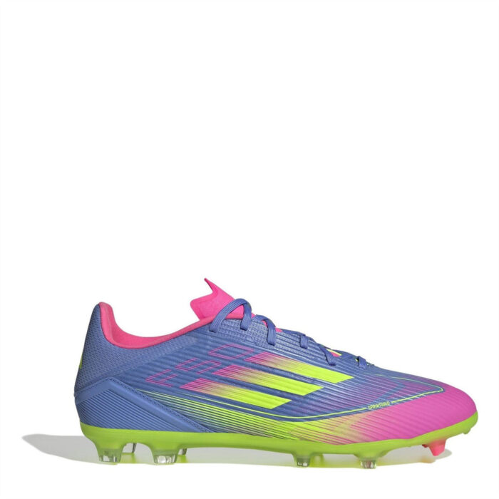 adidas Messi F50 Firm Ground Football Boots – Blue/Lemon - Image 7
