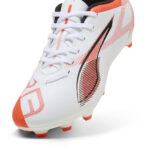 Puma Ultra Junior Firm Ground Football Boots – White/Red - Image 6