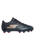 Skechers Razor Junior Firm Ground Football Boots – Black/Orange – view 3