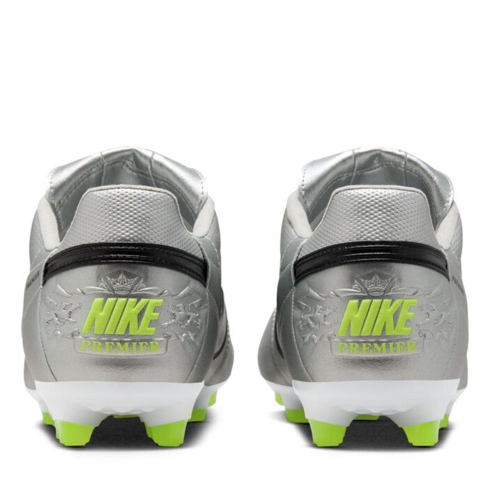 Nike Premier 3 Firm Ground Football Boots – Silver/Black - Image 5