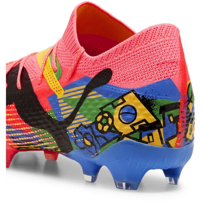 Puma Future 7 Firm Ground Football Boots – Orange/Blue/Grn – view 5