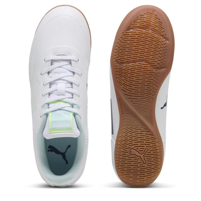 Puma Junior Indoor Football Boots – Wht-q-FzzyLght – view 3
