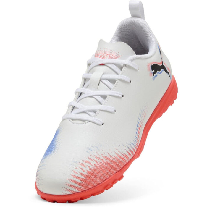 Puma Future 8 Junior Turf Football Boots – White/Black/Red – view 6
