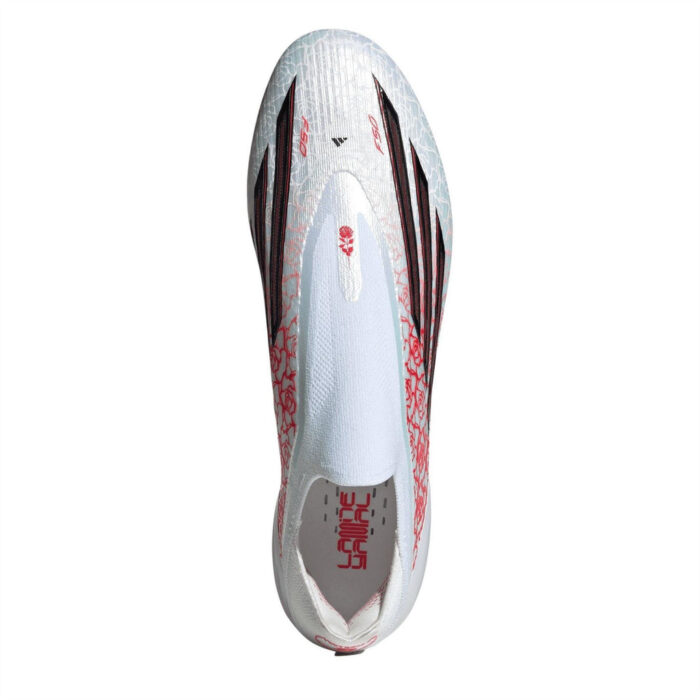 adidas F50 Firm Ground Football Boots – White/Blk/Red – view 5