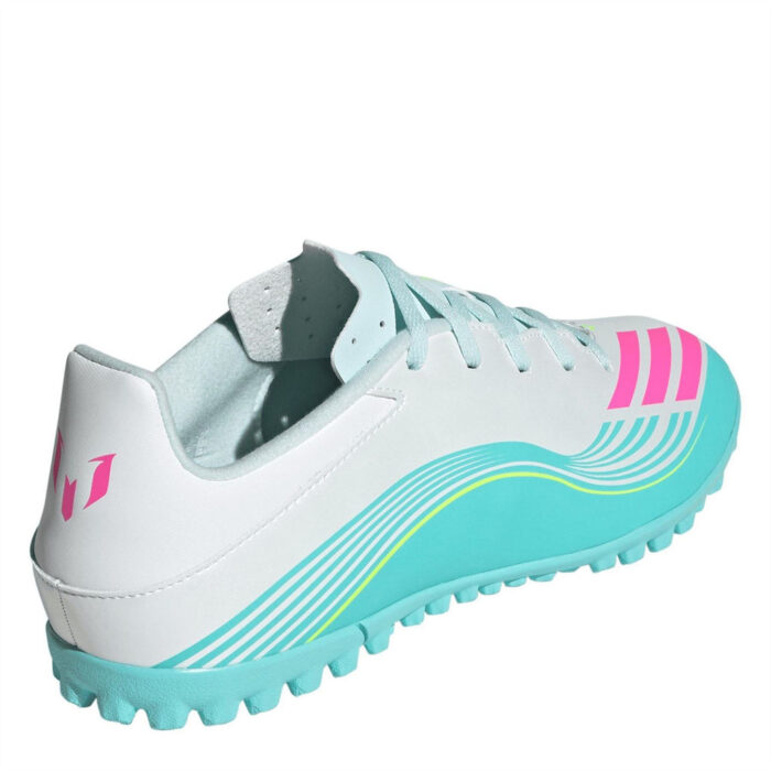 adidas F50 Messi Turf Football Boots – Wht/Pink/Blue - Image 4