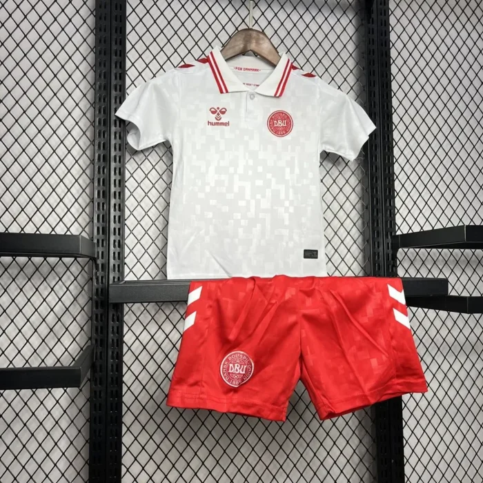 Denmark 2024/25 Euro Away Kids Kit