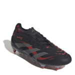 adidas Predator Soft Ground Football Boots – Black/Grey - Image 3