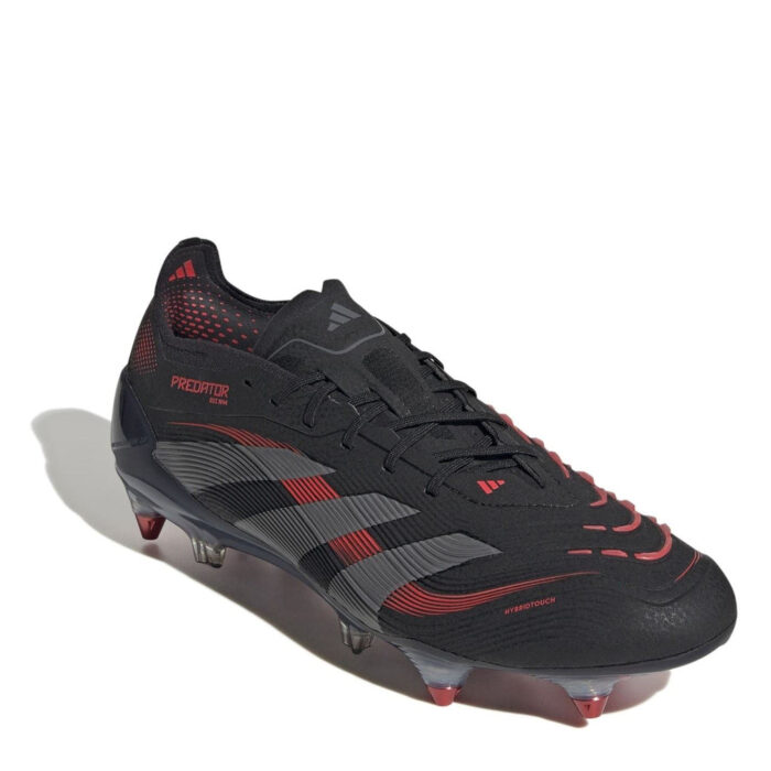 adidas Predator Soft Ground Football Boots – Black/Grey - Image 3