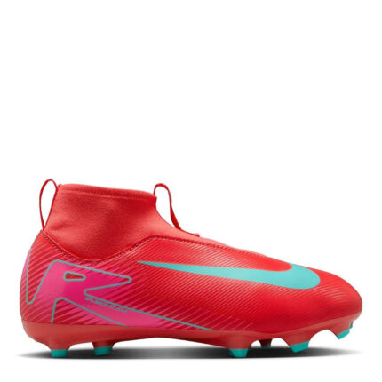Nike Zoom Mercurial Superfly 10 Junior Firm Ground Football Boots – Red/Green