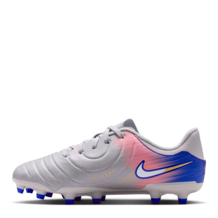 Nike Tiempo Legend 10 Junior Firm Ground Football Boots – Grey/Blue – view 2