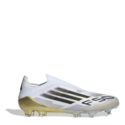 adidas F50 Firm Ground Football Boots – White/Blk/Gold