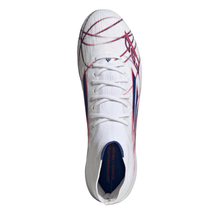 adidas F50 Sparkfusion Firm Ground Football Boots – White/Blue/Red – view 6