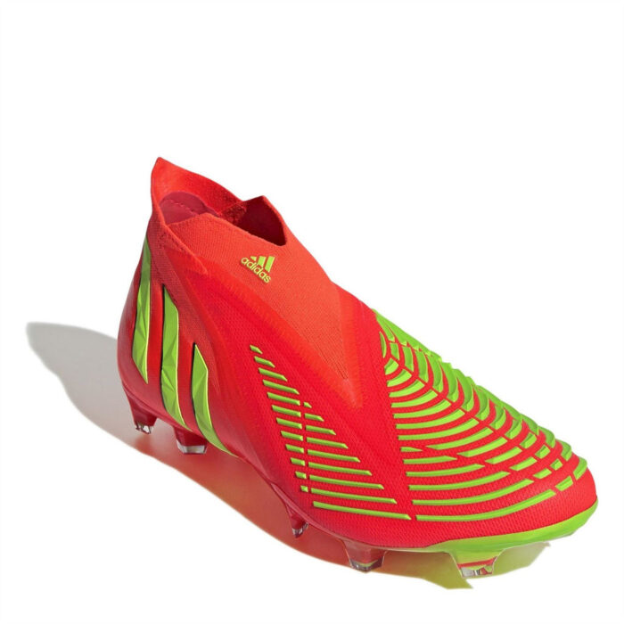 adidas Predator + Firm Ground Football Boots – Red/Green/Blk - Image 3