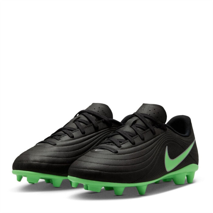 Nike Junior Firm Ground Football Boots – Black/Green – view 4