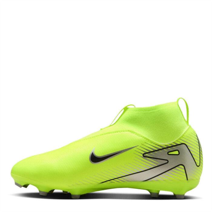 Nike Zoom Mercurial Superfly 10 Junior Firm Ground Football Boots – Volt/Black – view 2