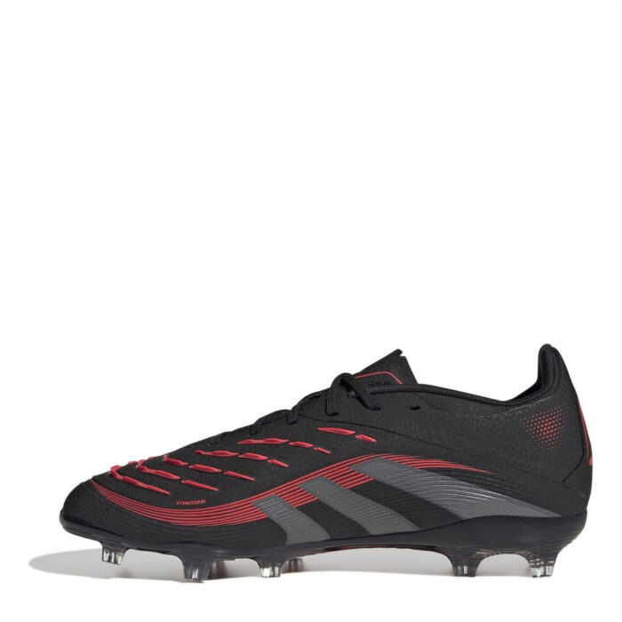 adidas Predator Junior Firm Ground Football Boots – Black/Grey – view 8