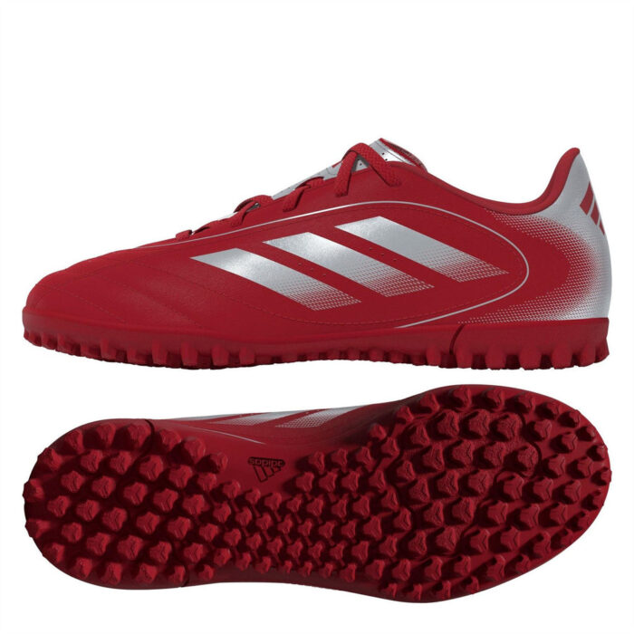 adidas Goletto Viii Junior Turf Football Boots – Red/Silver - Image 4