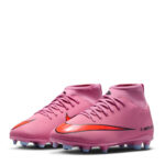 Nike Mercurial Superfly 10 Junior Firm Ground Football Boots – Pink/Black – view 2