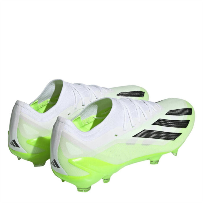 adidas X Crazyfast Firm Ground Football Boots – Wht/Blk/Lemon - Image 4