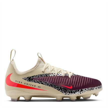 Nike Phantom 6 Junior Firm Ground Football Boots – Burgundy/Print