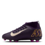 Nike Mercurial Superfly 10 Junior Firm Ground Football Boots – Purple/Ivory – view 2