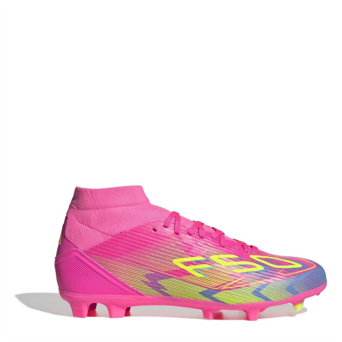 adidas Womens F50 Firm Ground Football Boots – Pink/Yellow – view 7