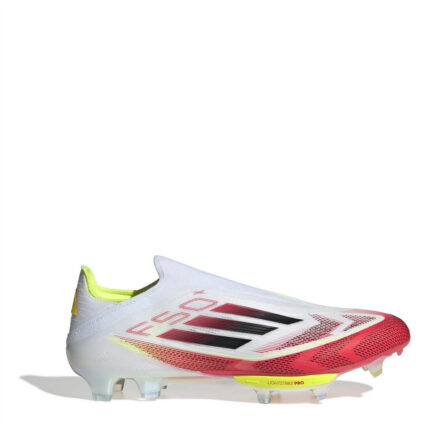 adidas Mens F50+ Firm Ground Football Boots – White/Black