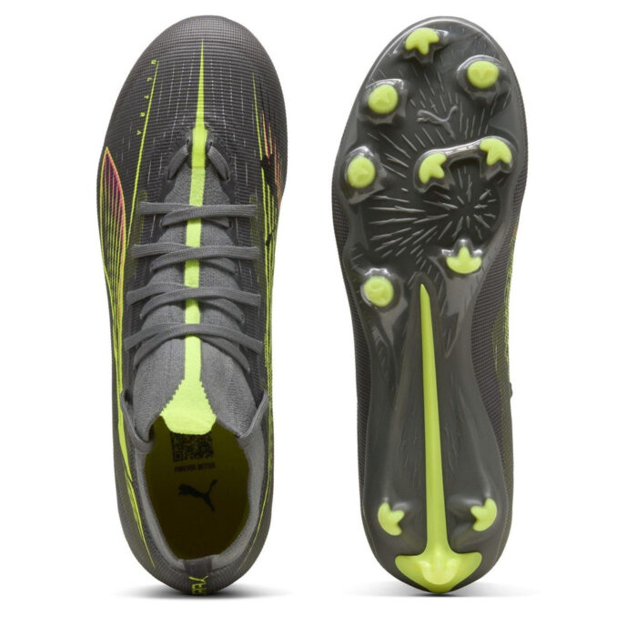 Puma Womens Ultra 5 Firm Ground Football Boots – Silver/Yellow – view 3