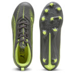 Puma Ultra Junior Firm Ground Football Boots – Silver/Yellow - Image 3