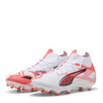 Puma Womens Ultra 5 Firm Ground Football Boots – White/Red
