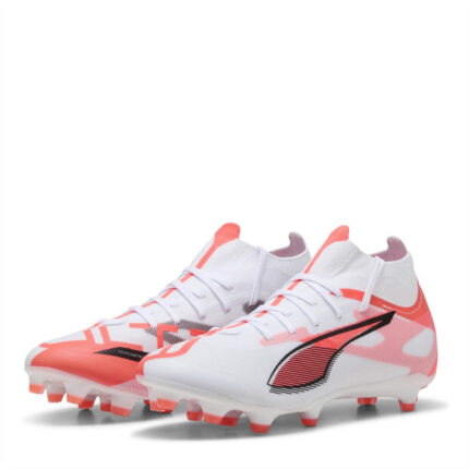 Puma Womens Ultra 5 Firm Ground Football Boots – White/Red