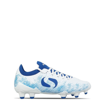 Sondico Blaze Junior Firm Ground Football Boots – White/Blue