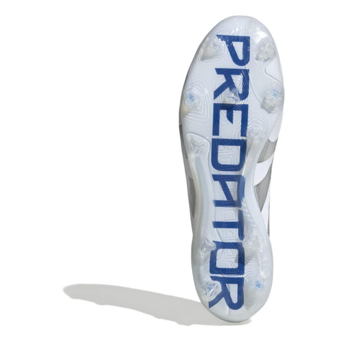 adidas Predator Firm Ground Football Boots – White/Silver – view 6