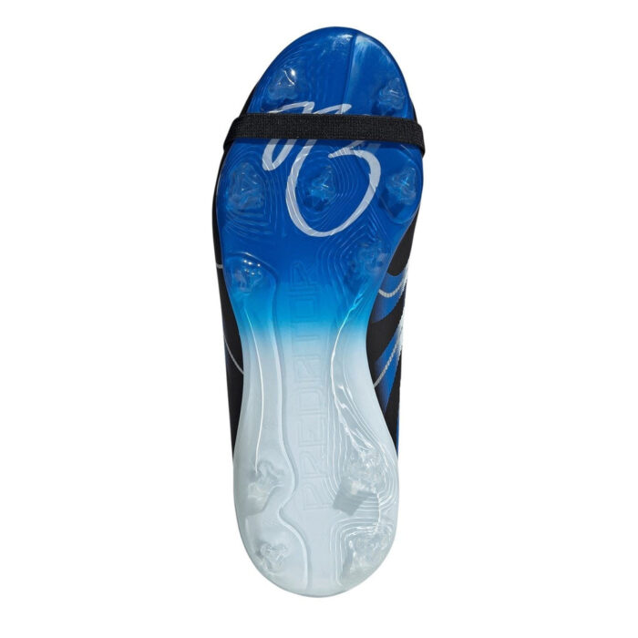 adidas Predator Junior Firm Ground Football Boots – Black/Blue – view 6