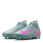 Nike Zoom Mercurial Superfly 10 Junior Firm Ground Football Boots – Grey/Pink – view 4