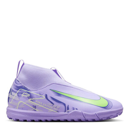 Nike Zoom Mercurial Superfly 10 Junior Turf Football Boots – Purple/Volt