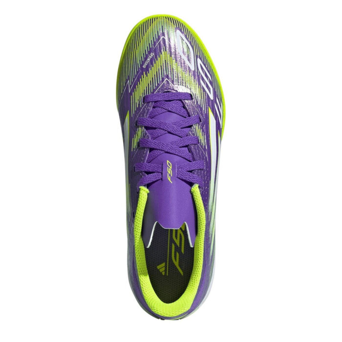 adidas F50 Messi Junior Turf Football Boots – Purple/White – view 5