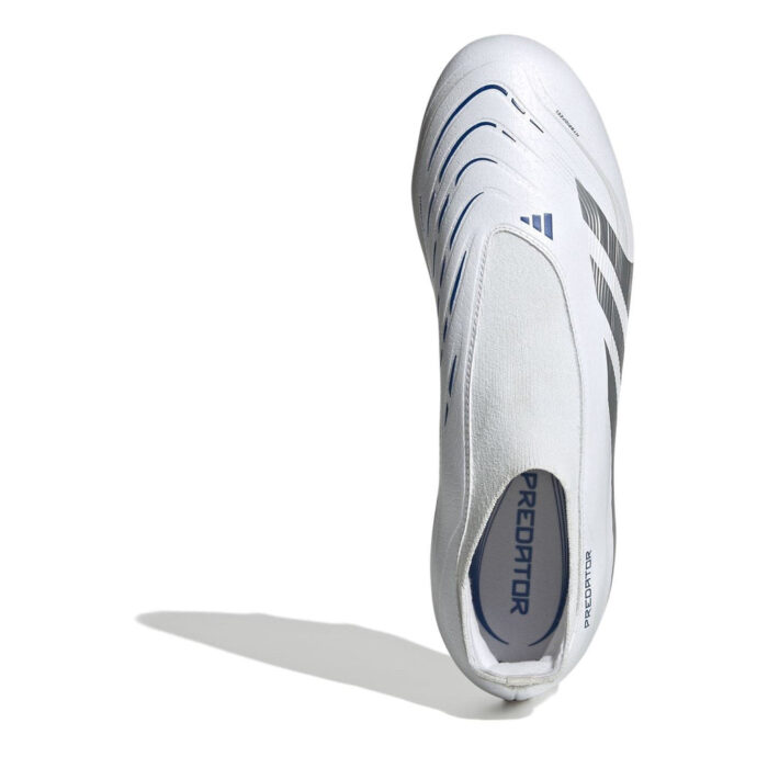adidas Predator Firm Ground Football Boots – White/Silver – view 5