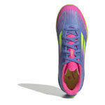 adidas F50 Junior Turf Football Boots – Blue/Lemon – view 5