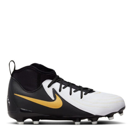 Nike Phantom Luna Ii Junior Firm Ground Football Boots – White/Blk/Gold