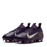 Nike Zoom Mercurial Vapor 16 Junior Firm Ground Football Boots – Purple/Ivory – view 4